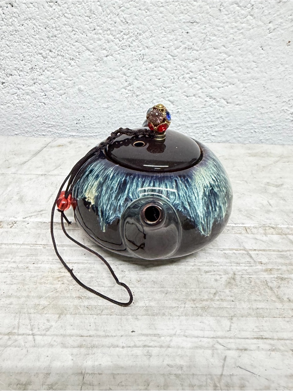 Chinese Ceramic Gongfu Tea Brewing Set - Kiln-Change Glaze (Teapot, Pitcher, Str - Picture 13 of 16